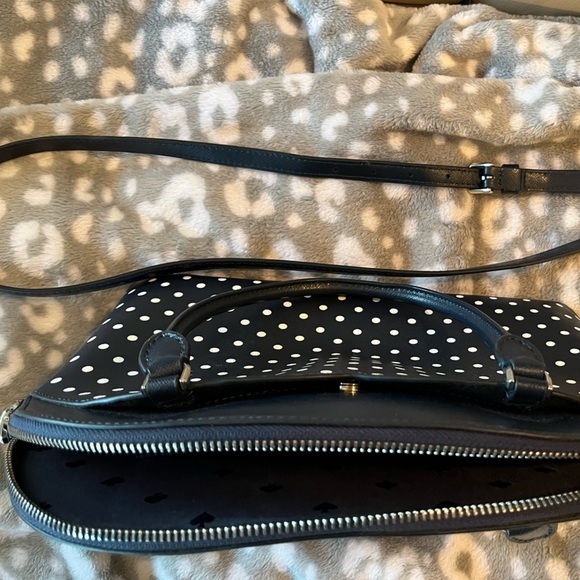 NWT Kate Spade New York medium dome satchel in Payton micro polkadot nightcap - Picture 7 of 7